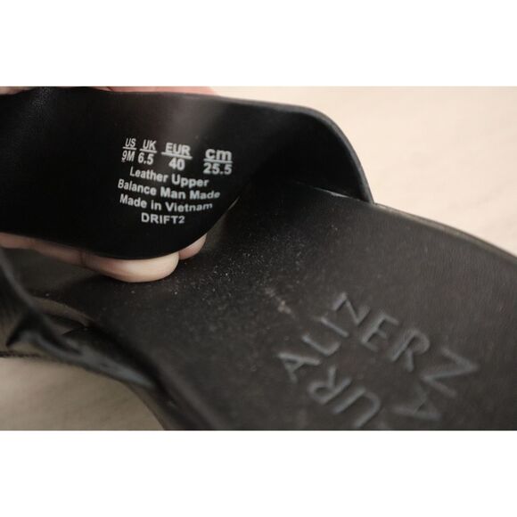 Naturalizer I6213L1001 Women's Sz 9M Black Leather Drift 2 Slide Sandals - Picture 11 of 14